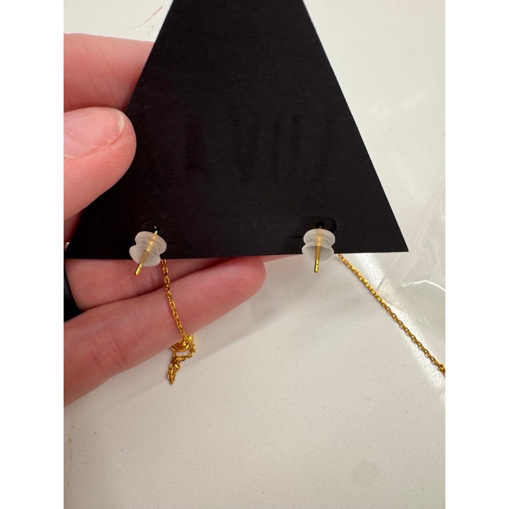 LUV‎ AJ Shell Coil Threader Earring - Picture 2 of 2